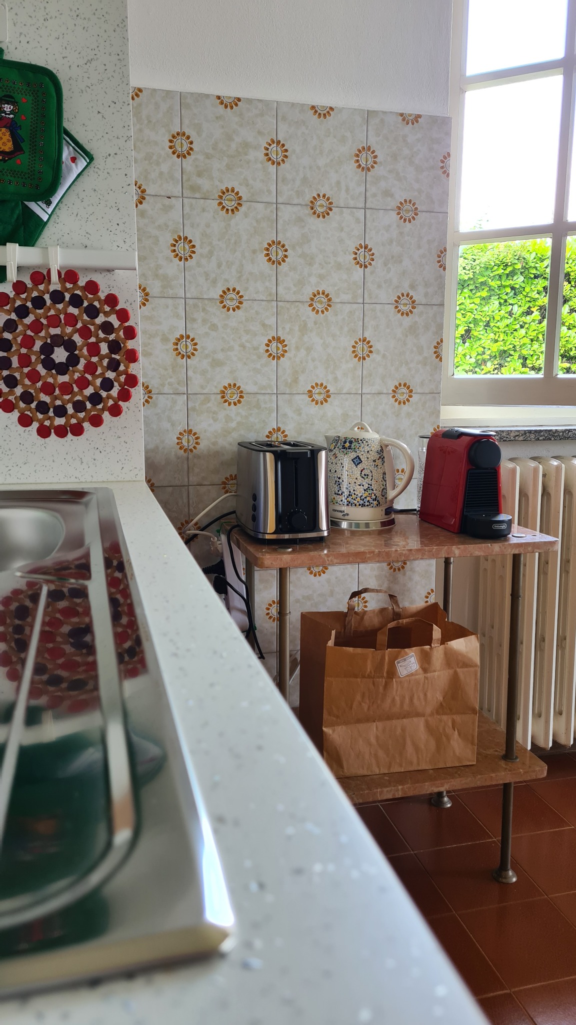 Toaster, kettle and coffee machine