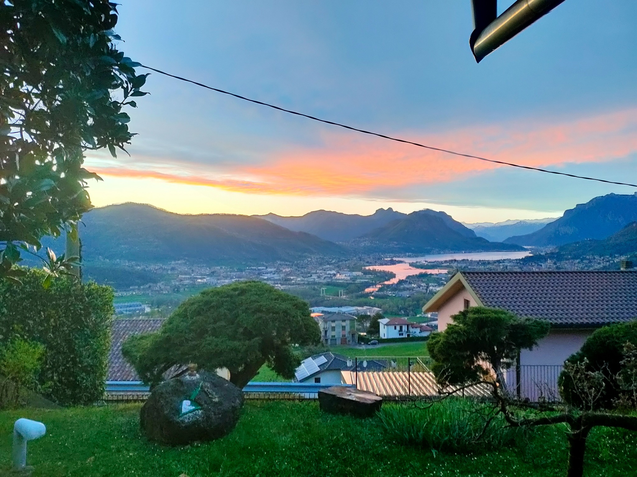 Actual sunset panorama from Casa Luigi