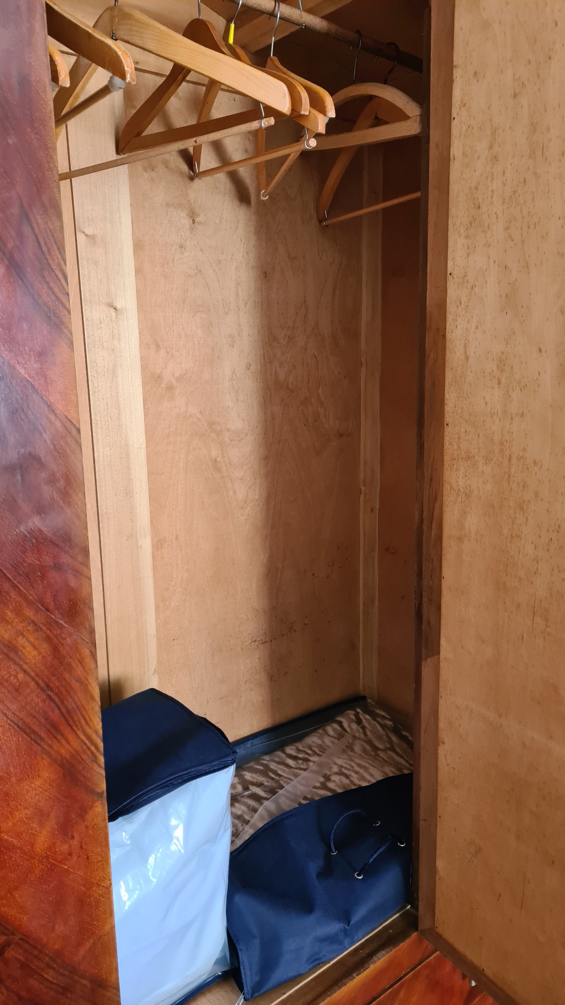 Actual wardrobe interior